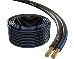 5 Meter Luidsprekerkabel 2x 4mm² CCA Zwart met Blauwe Markering