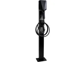 Easee Mounting Pole - Suitable For All Easee Wallboxes - Metal - Black Mounting Pole Easee - Including Plug Holder - ShopVlot