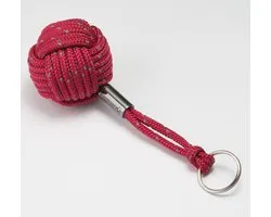 Nautiqo Drijvende sleutelhanger - Reflecterend Rood - monkey fist - nautisch accessoire