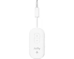 Twelve South AirFly Pro 2 Deluxe – Geniet van in-flight entertainment – Verbind 1 of 2 hoofdtelefoons via Bluetooth – 25+ uur batterijduur - Wit