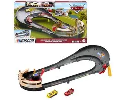 Mattel Disney en Pixar Cars NASCAR Baanwisselrace Speelset met 2 Speelgoedauto's - Inclusief Bliksem McQueen