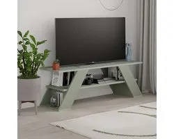 Asir - Tv-meubel - Asgroen - 120 x 33,5 x 40 cm