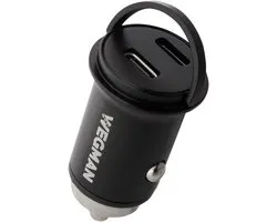 Wegman 40W Autolader 2x USB-C - Snellader - Telefoon Oplader USB-C Auto - Laad 4x zo snel - 2 Poorten - 12 Volt Stekker Plug Auto - 12V USB Autolader - USB C Lader Auto - Sigarettenaansteker 12 / 24 Volt