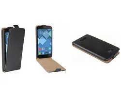 Étui à rabat ultra fin pour Alcatel One Touch Pop C7 Zwart