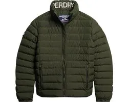 Superdry Fuji Print Padded Jacket Heren Jas - Dark Moss Green - Maat M