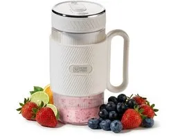 Mini Blender To Go - Draagbare Smoothie Maker - 80W - 500ML - Oplaadbaar - Met Rietje - Ivoor Wit - Home Vibes®