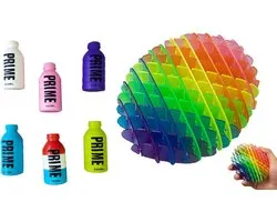 Happy Trendz® Rainbow Fidget Worm Morphing 2in1 + Porte-clés jaune Worm Fidget _ on the road_holiday_noiseless_school_plane_occupation_antistress - Hype 2024