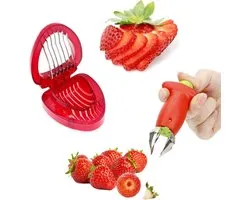 SATOHA Strawberry Tools, Stainless Steel Core Well Remover with Polypropylene Handle, Perfect for Cutting Strawberry - ShopVlot
