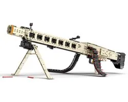 Reobrix 77006 MG42 Battlefield Machine Gun 1:1 bouwset | DIY WW2 army geweer modelbouw | Creator classic motor guns bouwpakket | Technische Educatief militair & leger speelgoed voor volwassenen | Bouwblokken pistool set | Bouwdoos met 1886 bouwstenen