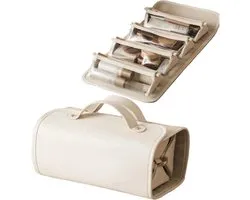 Toilettas, Make Up Tasje, Make Up Koffer, Beautycase, Make Up Organizer, Make Up Tas, Reis Toilettas, Reistas, Toilettas Dames, Make Up Organizer, Make Up Etui, Cosmetica Tas, Verjaardag, Valentijnsdag, Cadeautje, 4-Delige Organizer, Pu Leer, CREME