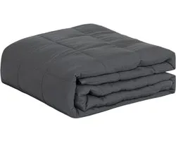 TopChoice® Couverture Lestée - Couverture de Poids - Weighted Blanket - 125x180cm 6 Kg - Gris