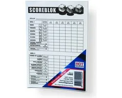 HOT Games Dobbel Scoreblok - Dik bloc van 100 vel - 15 x 10,5 cm