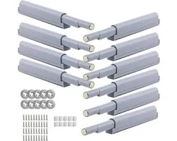 Buffer druksnappers - 10 stuks - Ladekast dempers - Kastdeurbuffer - Schok Absorberend - Buffer druksnappers - Deurstopper - Keukenkast demping - Kleding kast dempers - Deursluiters - Deurbuffer - Anti-botsing schokdemping - Grijs