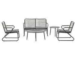 Hermes loungeset - 5-delig - carbon black - moss green - mystic grey