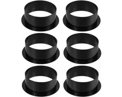 6pcs Duct Connection Flange, ABS Plastic Duct Flange, Duct Connections for Drain Pipe Dryer Ventilation Exhaust Air - ShopVlot