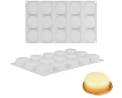2 pièces moule silicone 3D rond forme gâteau appareils pour la décoration de mousse gâteau forme desserts moule forme gâteau pour la cuisson de cupcakes, moules à savon, gelée, pudding, chocolat, glace, mousse, pain