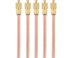 5pcs Refrigerator Check Valve, Air Conditioner Conditioning Filling Valves One Way Traffic HS-110, Valve + Rubber Ring - ShopVlot