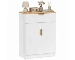 HOMCOM Sideboard-MDF-60L x 32B x 82H cm-Weiß