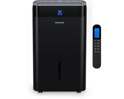 Déshumidificateur et purificateur d'air Auronic - Série Better Plus - Déshumidifie 20 L par jour - Réservoir d'eau 5 L - Chambre, salle de bain, salon et bureau - Déshumidificateur domestique - Zwart