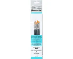 Ensemble de 6 pinceaux courts pour aquarelle de Winsor & Newton Foundation