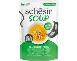 Schesir Complementary in Soep Kattenvoer Nat Kip & Pompoen - 12 x 40 gr - Voordeelverpakking