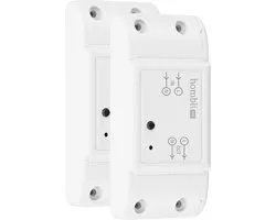 2x Hombli Smart Switch - Wifi Schakelaar – Bediening via Mobiele App – 2300W