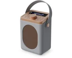 Majority Little Shelford - Draagbare Radio - DAB+/FM - Bluetooth - Dubbele Wekker - Mono - Grijs
