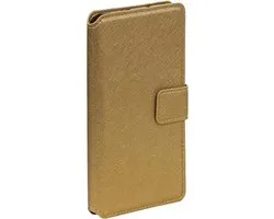 Goud Samsung Galaxy J7 2015 TPU wallet case booktype hoesje HM Book