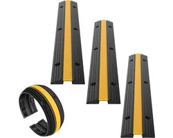 SUBTLETY Base covers with single cable tray, modular bottom, cable bridge, rubber, override protection, hose bridge, 100 x 15 x 3 cm, cable protection, ramp, floor, cable cover for indoor and