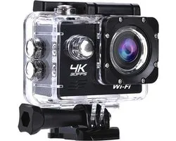 Caméra d'action Lipa AT Q1 4K Ultra HD IPS Wifi - caméra d'action avec 21 accessoires - caméra d'action étanche - 4K 30 FPS - Capteur Sony IMX - 24 MP - Stabilisation d'image - boîtier waterproof 30M - Avec carte SD 16 GB- alternative GoPro