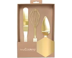 ScrapCooking Spatel, Garde en Taartschep Goud set/3