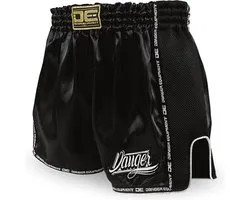 Shorts Muay Thai Danger Taille Basse - Satin - Noir - Taille XXL