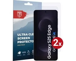 Rosso Screen Protector Geschikt voor Samsung Galaxy S25 Edge | Ultra Clear Duo Pack | TPU Folie | Case Friendly Beschermfolie | 2 Stuks