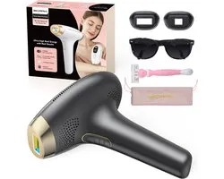 IBORRIA T2 IPL Laser Ontharingsapparaat - IPL Ontharingsapparaten - IPL Ontharing Thuis - Ontharingslaser - Lichtontharing Voor Lichaam En Gezicht - Pijnloos - Zwart