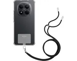 Just in Case coque avec cordon compatible avec Xiaomi Redmi Note 15 (4G/5G) Coque avec cordon - Étui flexible - Transparent