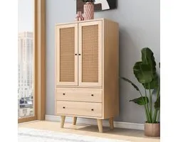 Sideboard - Meuble de Rangement Pour Salle à Manger et Salon - 60cm de Large Meuble TV Avec Portes et Tiroirs - Commode - Armoire de Rangement - Armoire Debout - Meuble Peu Encombrant Avec Grande Capacité de Rangement