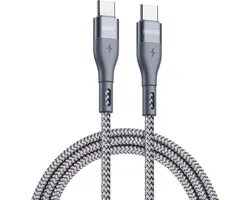 Duzzona 3.25A USB-C naar USB-C Kabel met Power Delivery 65W 2M Grijs