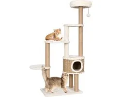 VDXL Kattenmeubel met luxe kussen en krabpalen 148 cm zeegras