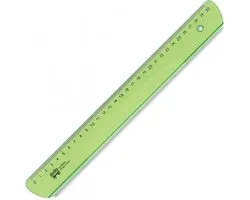 Arda Elastika 30cm Onbreekbare Liniaal - Buigzame liniaal van PVC met afgeschuinde rand