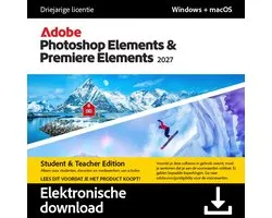 Adobe Photoshop & Premiere Elements 2027 Student & Teacher - 3 jaar - Windows/Mac - Digitale Download