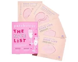 Patchology The Nice List Cadeauset – Limited Edition Set Met Rosé Eye Gels & Rosé Lip Gels – Voor Stralende Ogen & Zachte Lippen – Hydraterend, Verfrissend & Voedend – Perfect Cadeau Voor Beautyliefhebbers