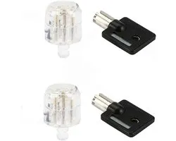 Provento - Transparante Hangsloten Set voor Lock Picking Training - RVS - 2 Stuks met 2 Sleutels