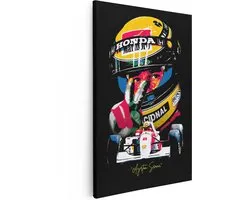 Artaza - Peinture sur Canevas - Pilote de formule 1 Ayrton Senna - 40x60 - Petit - Photo sur Toile - Impression sur Toile
