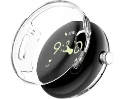 Strap-it TPU case geschikt voor Google Pixel Watch 5 - 41mm & Google Pixel Watch 4 - 41mm - Stevige screen protector cover - Optimale bescherming voor je smartwatch - Transparant