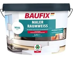 BAUFIX Decorators’ White Paint muurverf wit 2,5 Liter