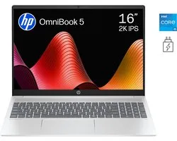 Ordinateur portable HP OmniBook 5 16-ba1751nd Intel Core™ i5 i5-1334U 406 cm (16") 2K 16 GB LPDDR5x-SDRAM 1 To SSD Wi-Fi 6 (802.11ax) Windows 11 Argent Home
