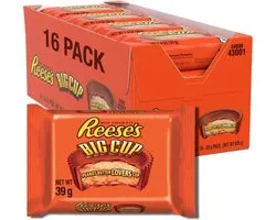 Reese’s BIG CUP Peanut Butter Cups Pack de 12 | 12 x 39g | Format Avantageux