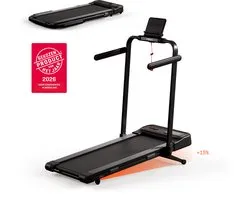 Moov Walk Plus Loopband Inklapbaar met Helling 15% - Walking Pad - Opvouwbare Wandelband - Treadmill 1-8 km/u - Incl. Accessoires