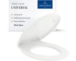 Villeroy & Boch Universal closetzitting, ovale vorm – Wit Alpin