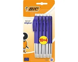 BIC M10 Original - Balpennen - Pen - Uitschuifbaar - Balpen - Pennen - 14 Stuks